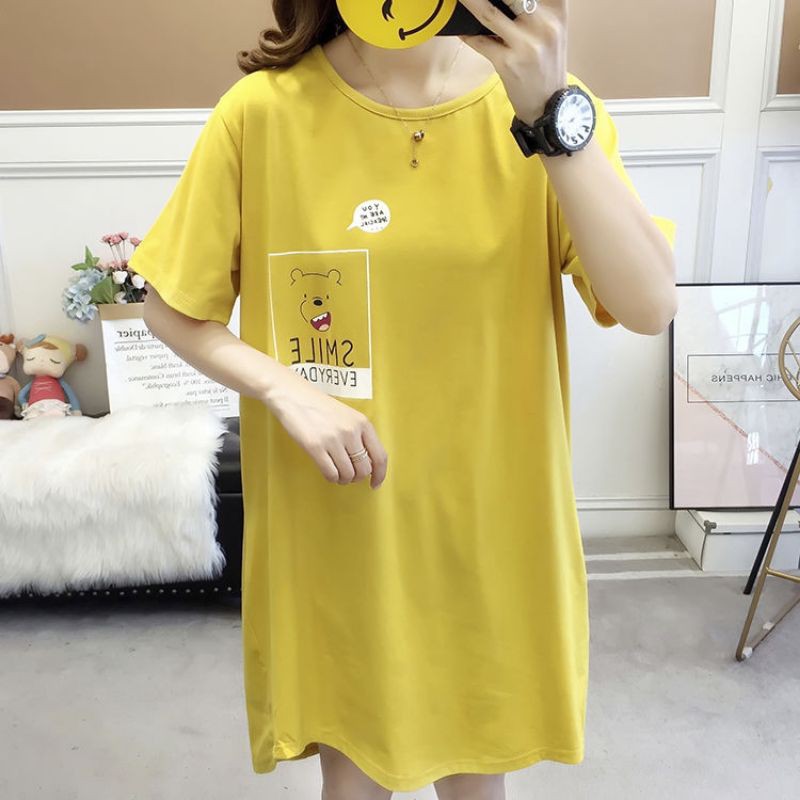 dress model longgar asli import motif we bare bear