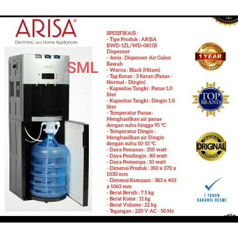 DISPENSER ARISA BWD 1 ZL GALON BAWAH -  SML
