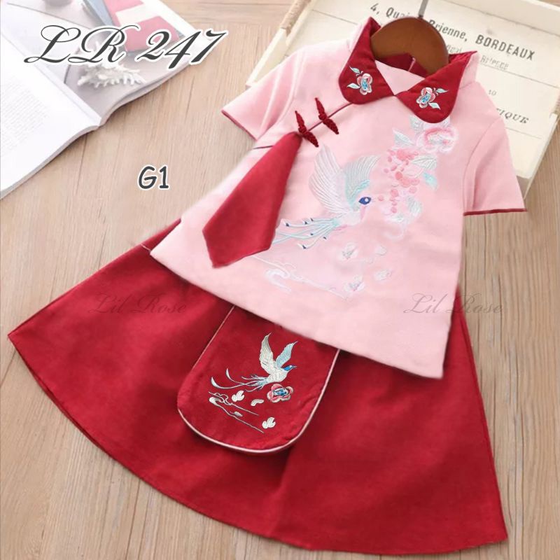CHEONGSAM ANAK PEREMPUAN/ CHEONGSAM DRESS ANAK / CHEONGSAM ANAK CEWEK / BAJU IMLEK ANAK PEREMPUAN / 