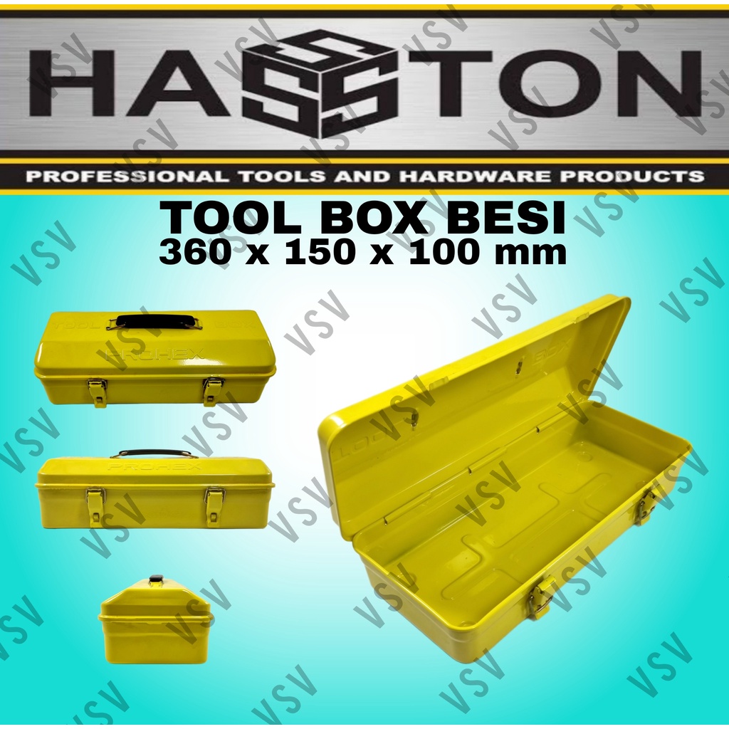 HASSTON Tool Box Besi 1susun Kotak Perkakas Y-350 ToolBox 360x150x100mm