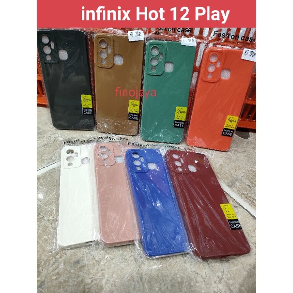 Softcase Infinix Hot 12 Play Silikon Casing Selicon Case Macaron Pelindung Pro Camera