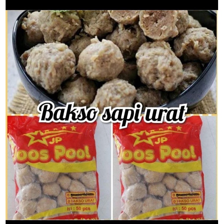 

Bakso sapi urat premium 500 gram isi 50 butir bakso urat terasa uratnya