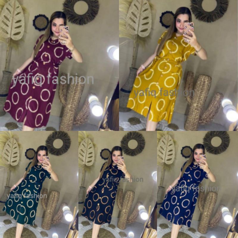 TERMURAH DAN TERLARIS DASTER KEKINIAN FULL KANCING, DRESS ANDIN FULL KANCING, DASTER ANDIN MOTIF CIN