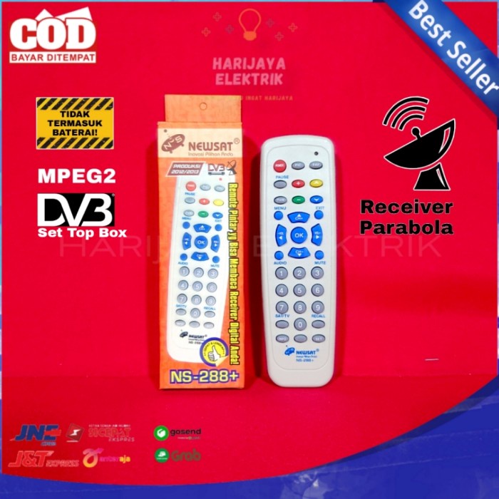 NEWSAT REMOTE TV PARABOLA RECEIVER NS-288+ MPEG2 DV3 UNIVERSAL REMOT