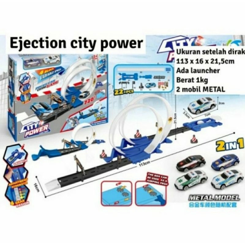 mainan mobil polisi ejection city power- mainan anak edukatif