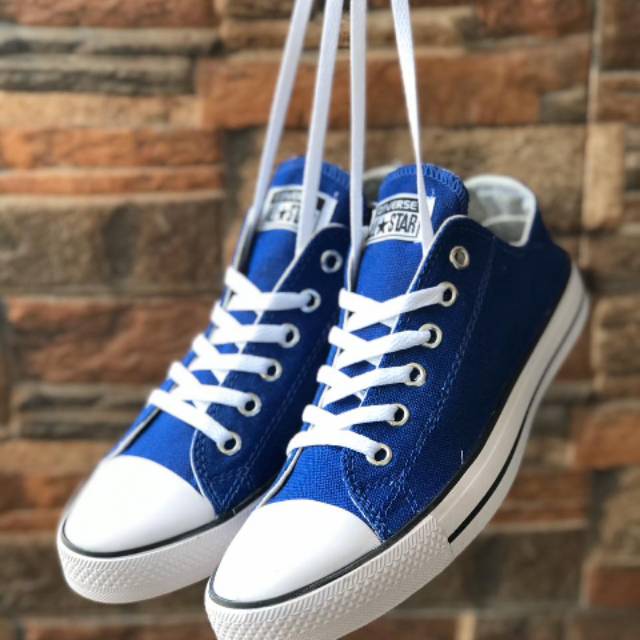 Sepatu converse allstar clasik biru elektrik+box