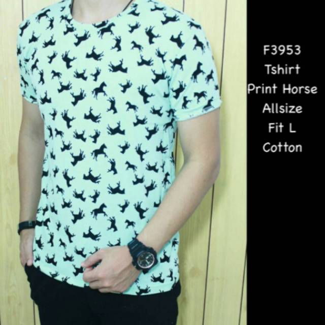 F3953 TSHIRT PRINT HORSE KAOS ONECK PRINTING KAOS F3953 TSHIRT PRINT HORSE KAOS ONECK PRINTING KAOS