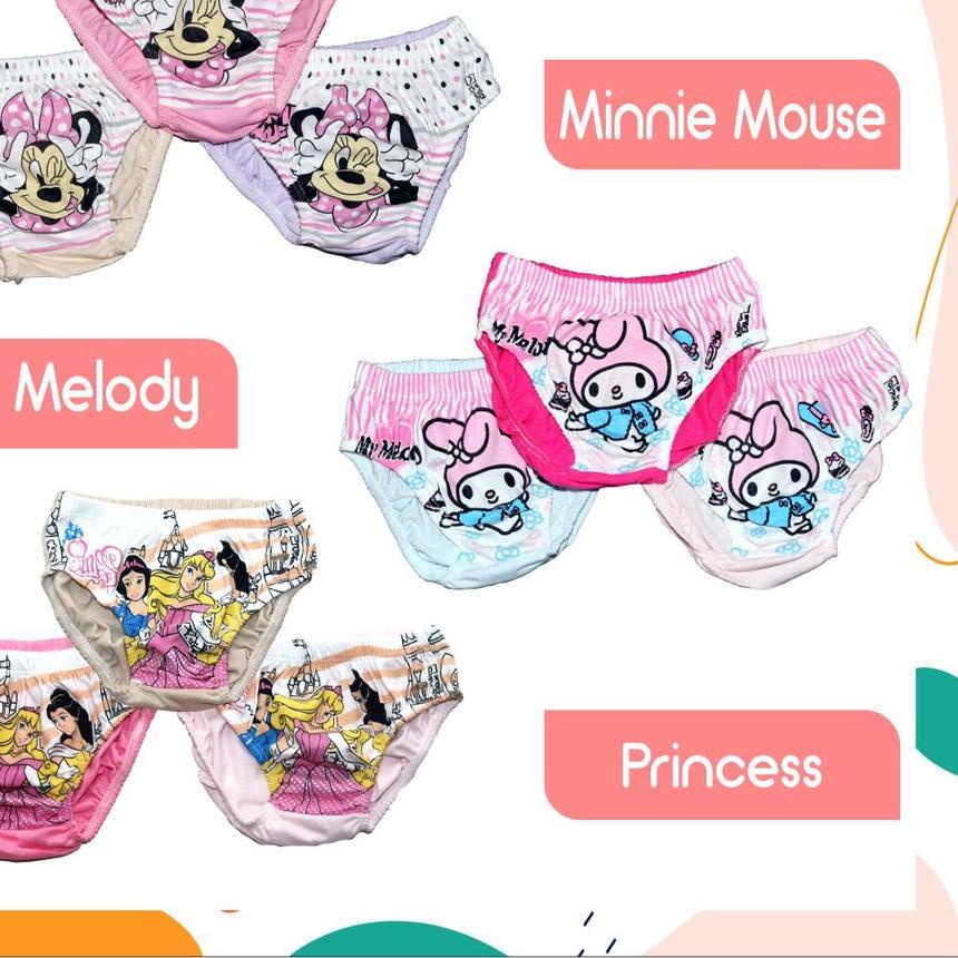 ✪ Celana Dalam Anak Perempuan 3 - 8 tahun cd cewek , kolor, sempak, Gambar minnie mouse, little ponn
