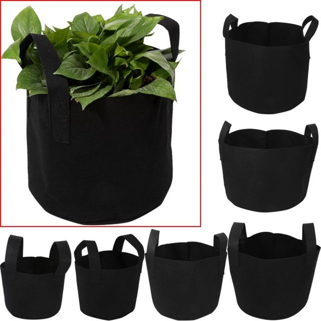 [ COD ] - Pot Tanaman Kain Minimalis Jumbo Breathable Plants Growing Aeration Bag / Pot Bunga