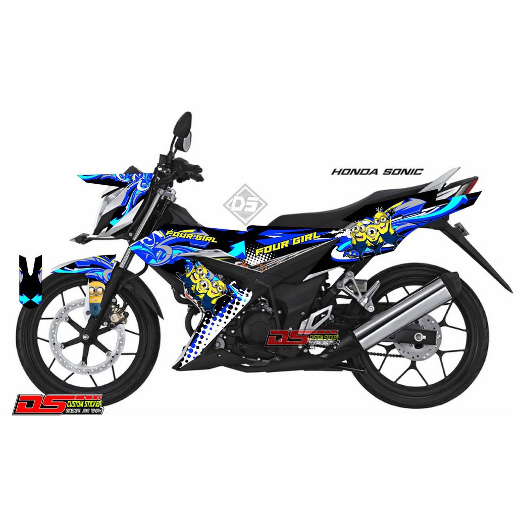 Decal Stiker Honda Sonic Minion Blue Biru Shopee Indonesia