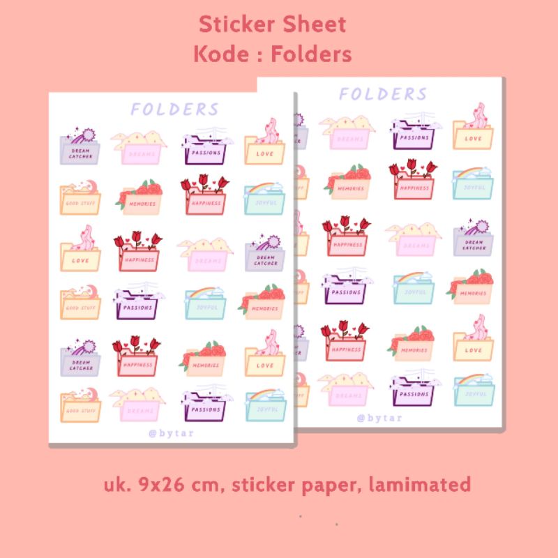 

Sticker Sheet| Folders |(kiss cut)
