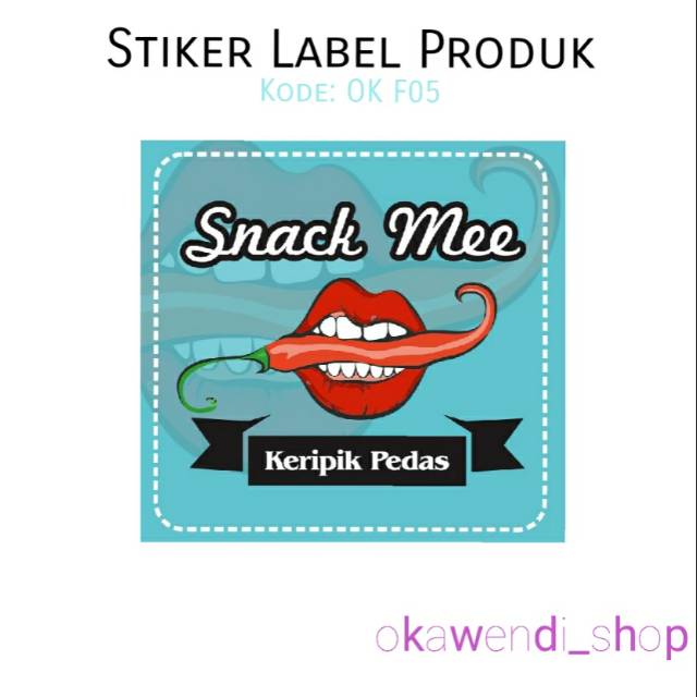 

STIKER LABEL PRODUK / STIKER KEMASAN / LABEL MAKANAN Design Kode:OK F05
