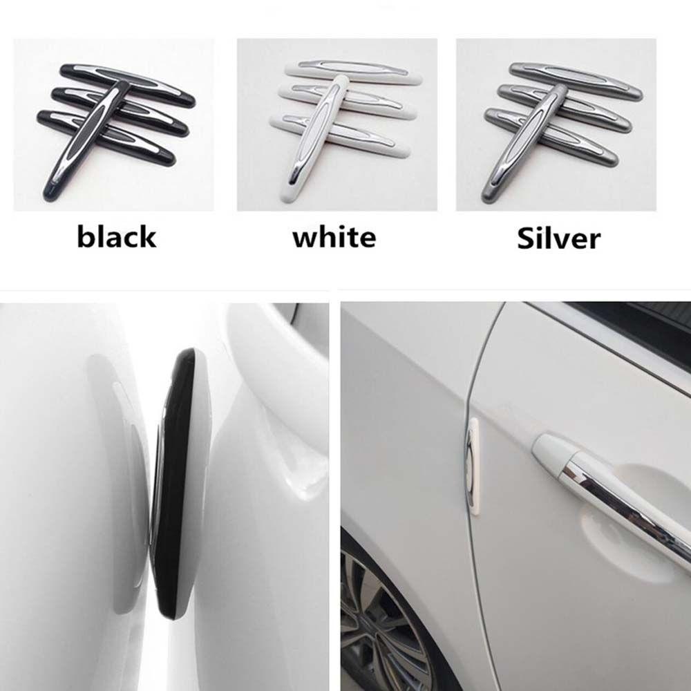 Lanfy 4Pcs / set Stiker Strip Pelindung Pinggiran Pintu Mobil Anti Benturan