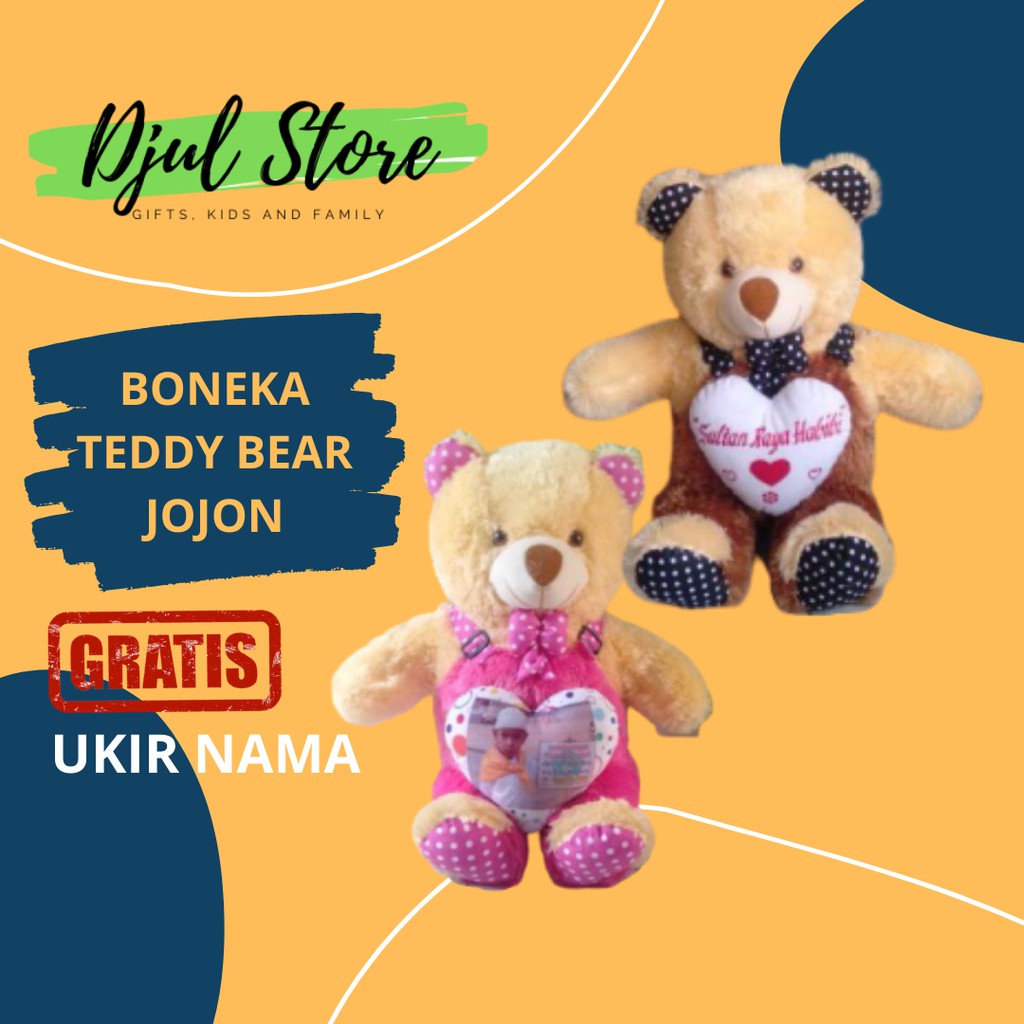 [TERLARIS] BONEKA TEDDY BEAR JOJON UKIR NAMA UKURAN XL