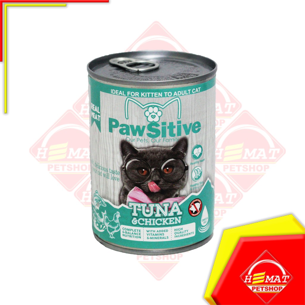 Pawsitive Makanan Basah Wet Food Anak Kucing Dewasa Kaleng 380 Gram