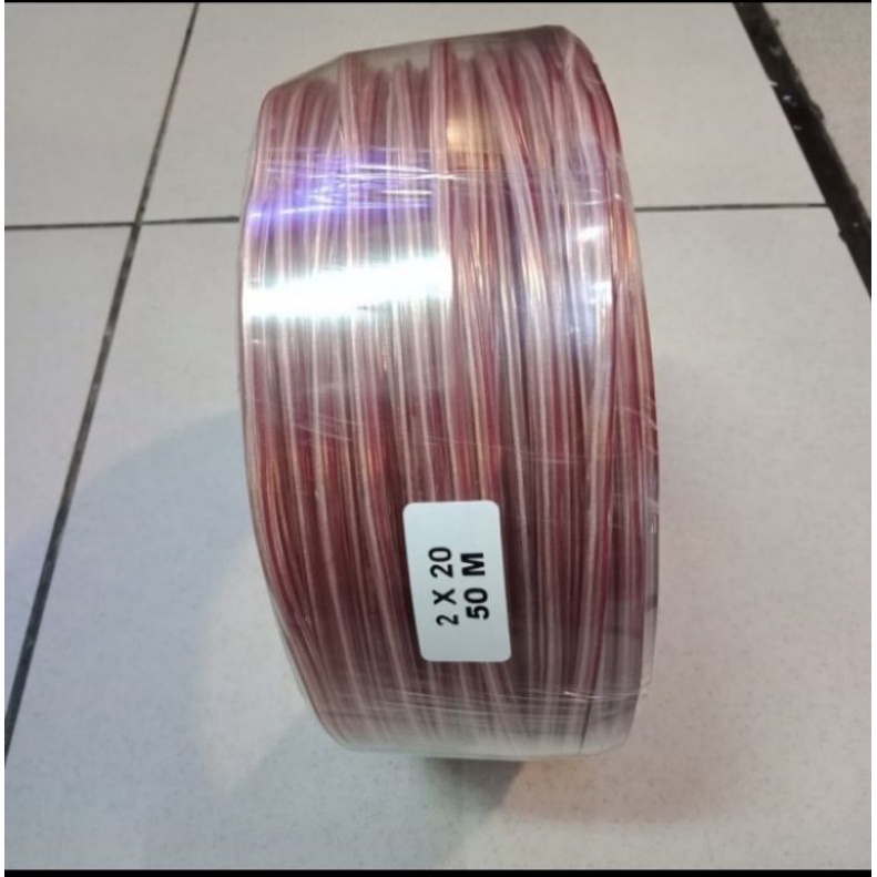 Kabel speaker transfaran 2x20 50meter