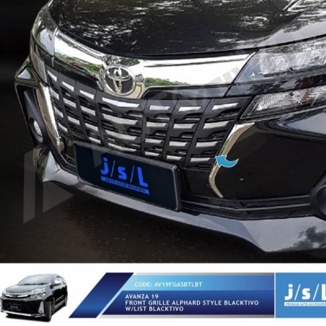 GRILL AVANZA,XENIA 2019 M/ALPARD HITAM LIST CHROME JSL