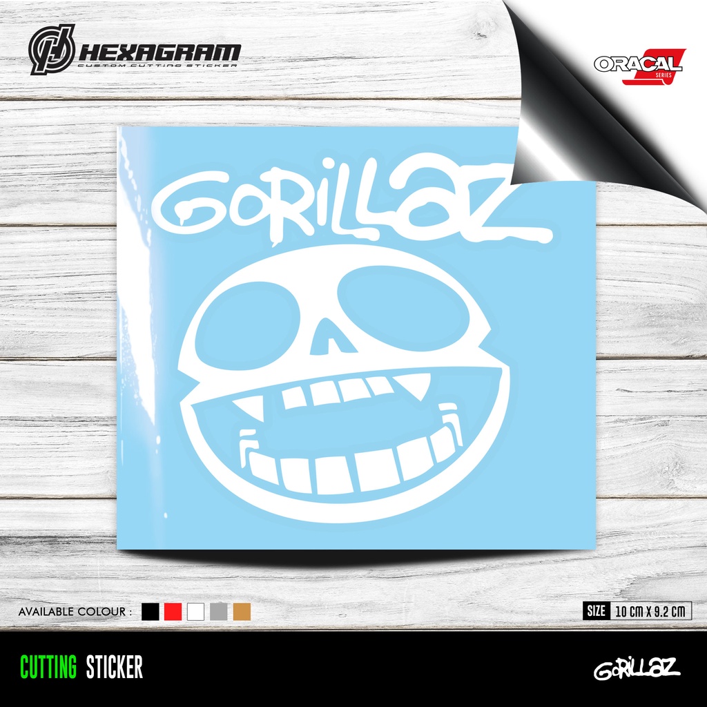 Cutting Sticker Gorillaz | Stiker Musik Gorillaz