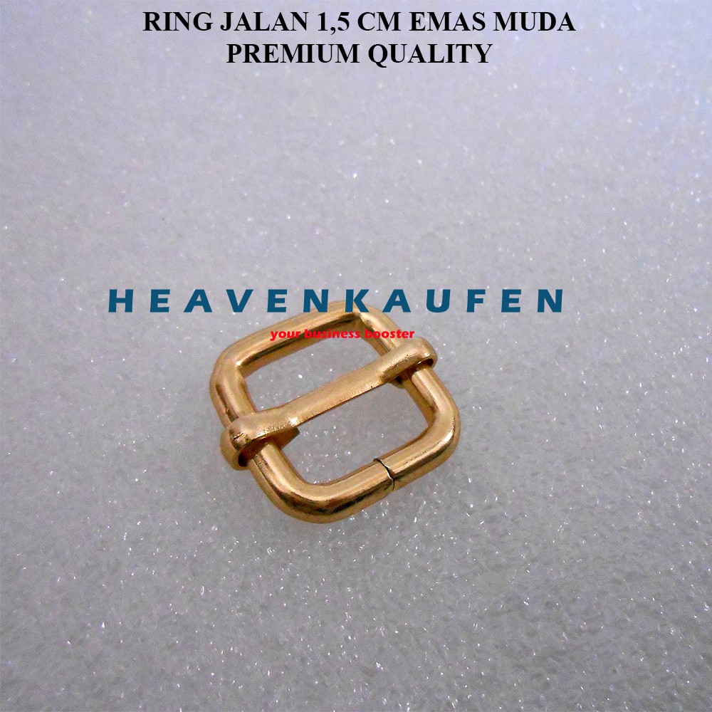 Ring Jalan / Gesper Jalan 1,5 cm Warna Emas Muda Atau Gold Muda Tebal 3,5 mm Premium Quality