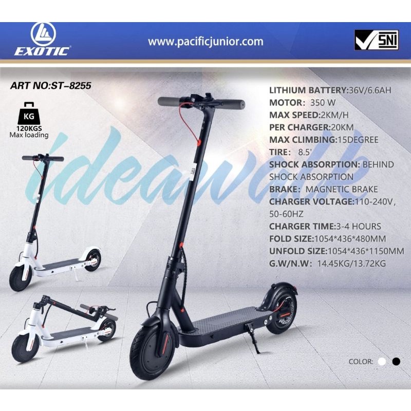 Scooter listrik sekuter Listrik Exotic ST-8255