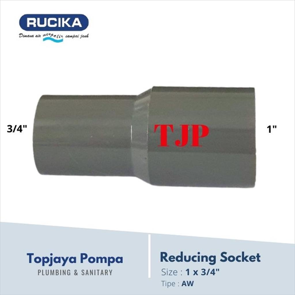 V SOCK / REDUCER PVC AW RUCIKA 1 X 3/4&quot;