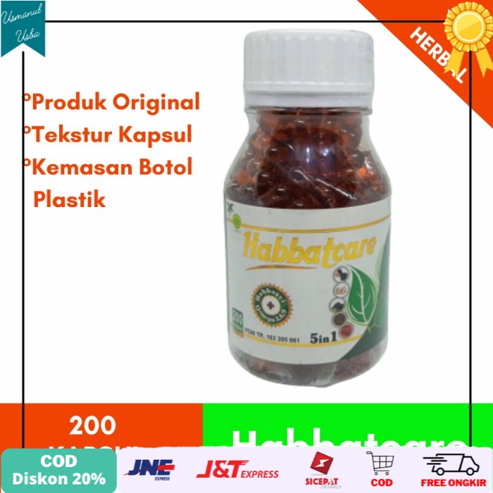 

◾COD◾ Habbatussauda Habbatcare 5 in 1 isi 200 caps