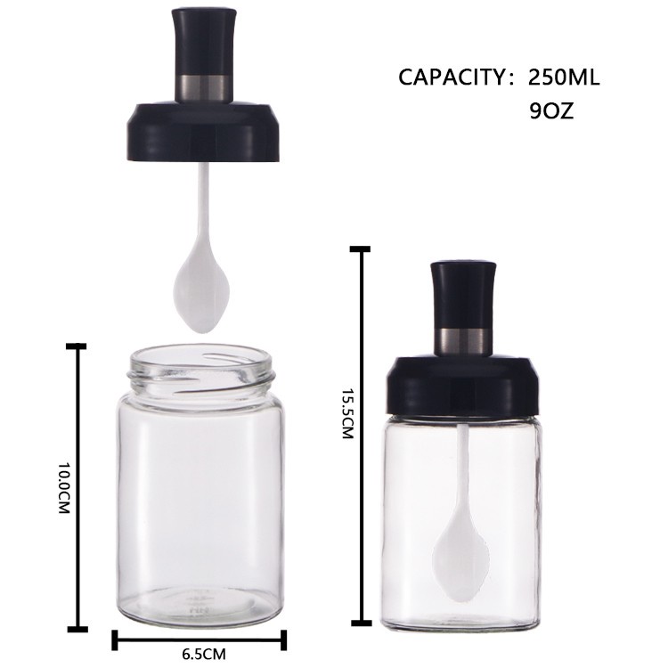 Botol Bumbu Dapur / Tempat Minyak Garam Kaca / Toples Wadah Bumbu