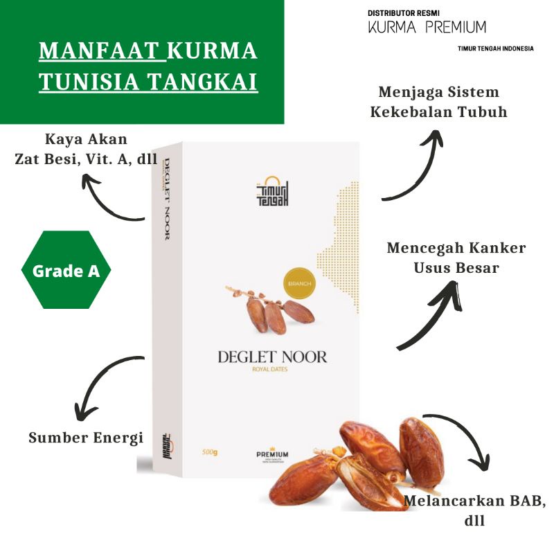 

Kurma Tunisia Tangkai 500gr Murah Premium Deglet Noor Tangkai 100% ORIGINAL dari Timur Tengah Tunisia Tangkai