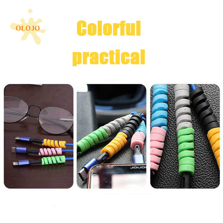 [Checkout RP100] Pelindung Kabel Spiral Garis Data Silicone Bobbin Winder Pelindung Tube Cable Cover