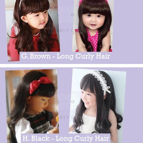 ❤⌊Shoppe 12.12⌉⭐ Rambut Palsu Bayi usia 6 Bulan-5 Tahun & Wig Anak Cewek usia 5 Tahun-10 Tahun - Ram