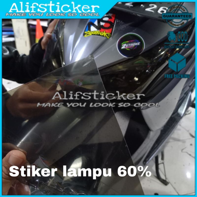 Stiker Lampu Hybrid Motor Hitam Sticker Hybrid Skotlet Hitam Transparan