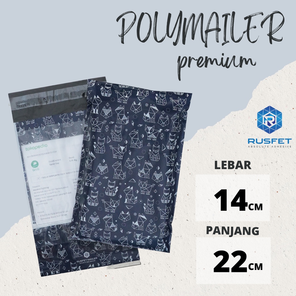 

AMPLOP PLASTIK POLYMAILER POLIMAILER PACKING ONLINE PREMIUM MOTIF DOG ORIGAMI 14X22
