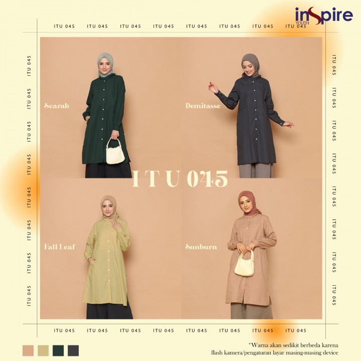 Galery Shalihah - TUNIK INSPIRE ITU 045 45 ATASAN WANITA ITU 45 FASHION MUSLIM