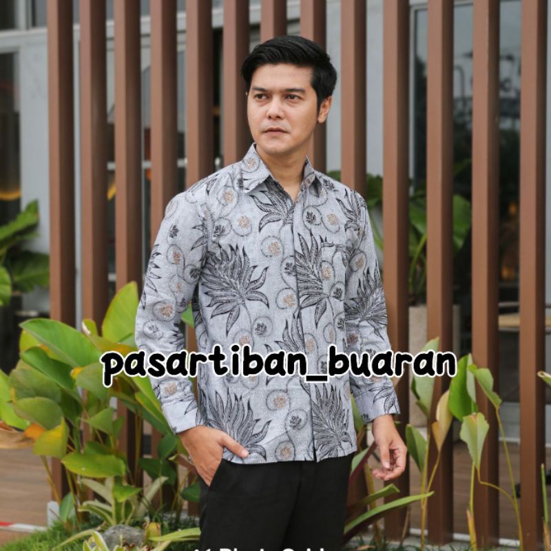 Kemeja Batik Pria Lengan Panjang Size M L XL XXL Baju Batik Kantor