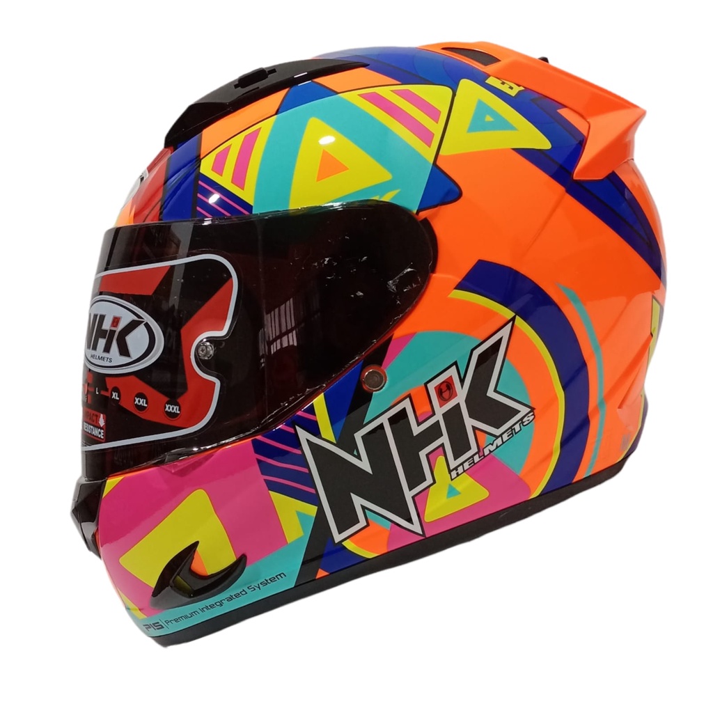 HELM FULL FACE NHK MOTIF RACE PRO PIGMENT ORANGE FLO GLOSSY