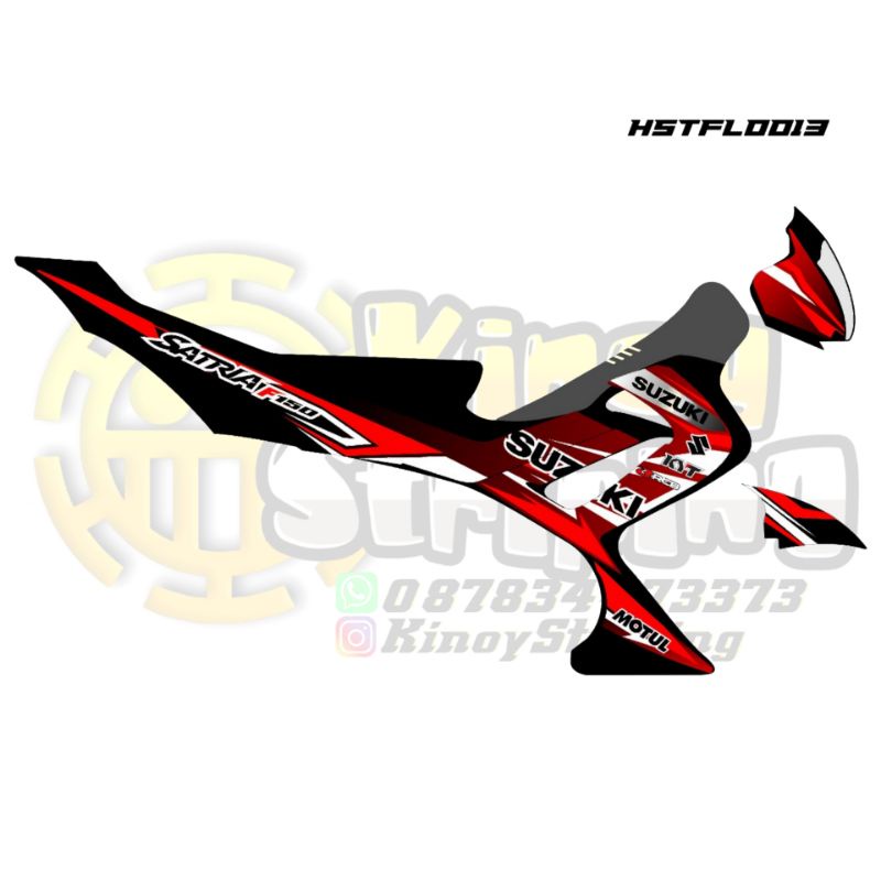 STICKER STRIPING SATRIA FU 2005 CBU CKD CUSTOM DESAIN SUKA SUKA