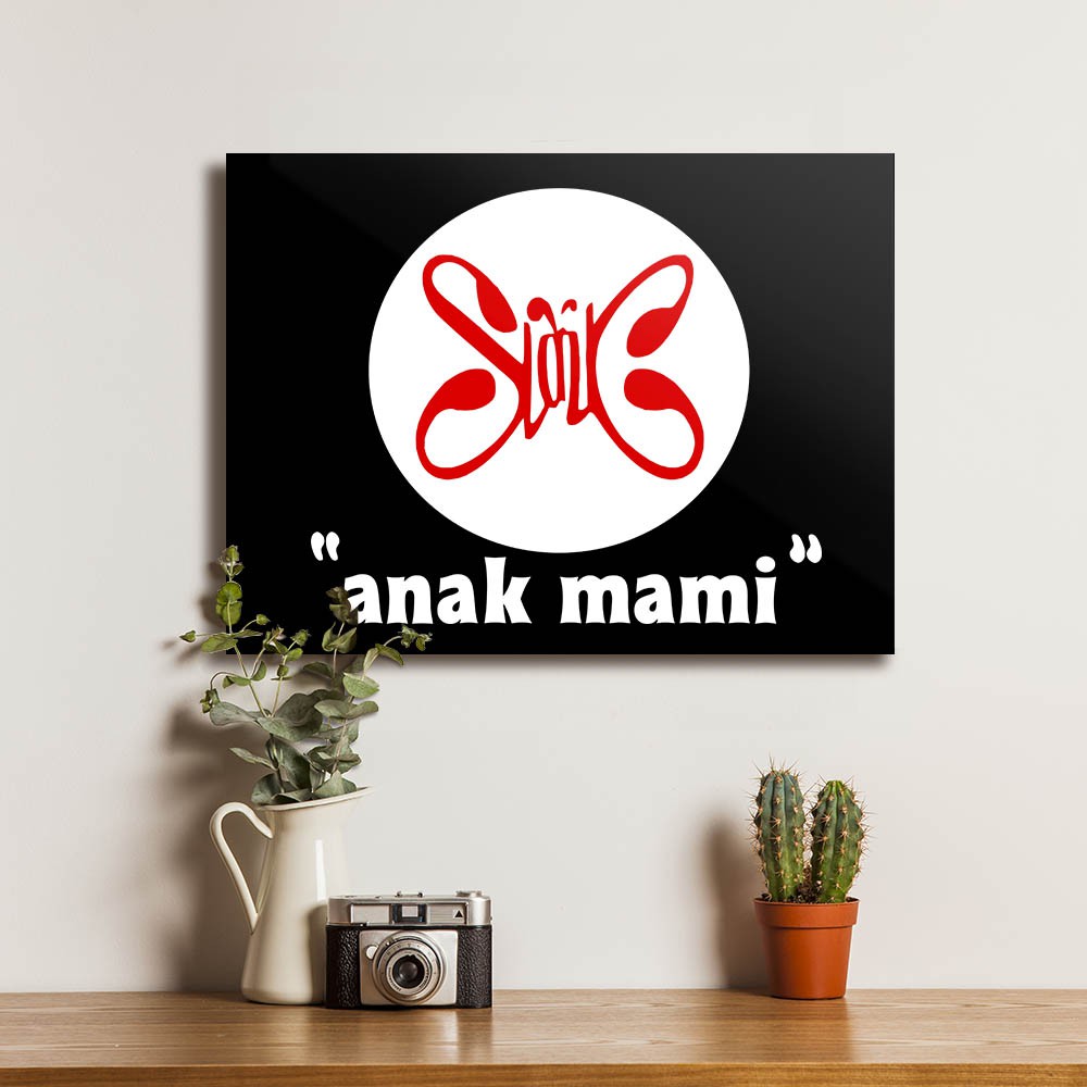 Slank Band Anak Mami Poster Kayu Pajangan Dekorasi Dinding Rumah Wall Decor Wallpaper