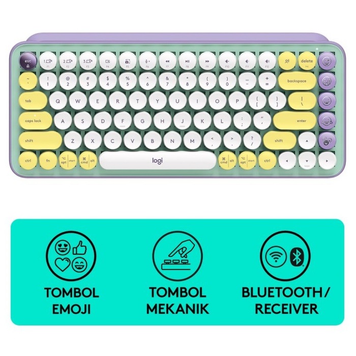 Logitech POP Keys Daydream Keyboard Wireless Mechanical Compact