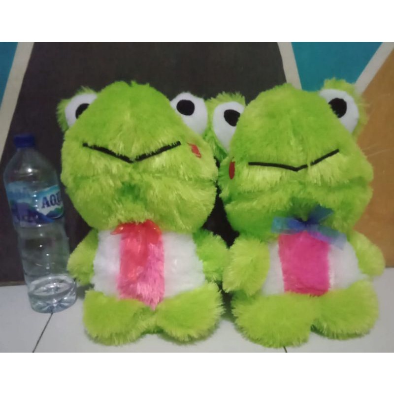 Boneka Keroppi/Boneka Katak Laspur Lembut Ukuran 40Cm Mainan Anak Murah