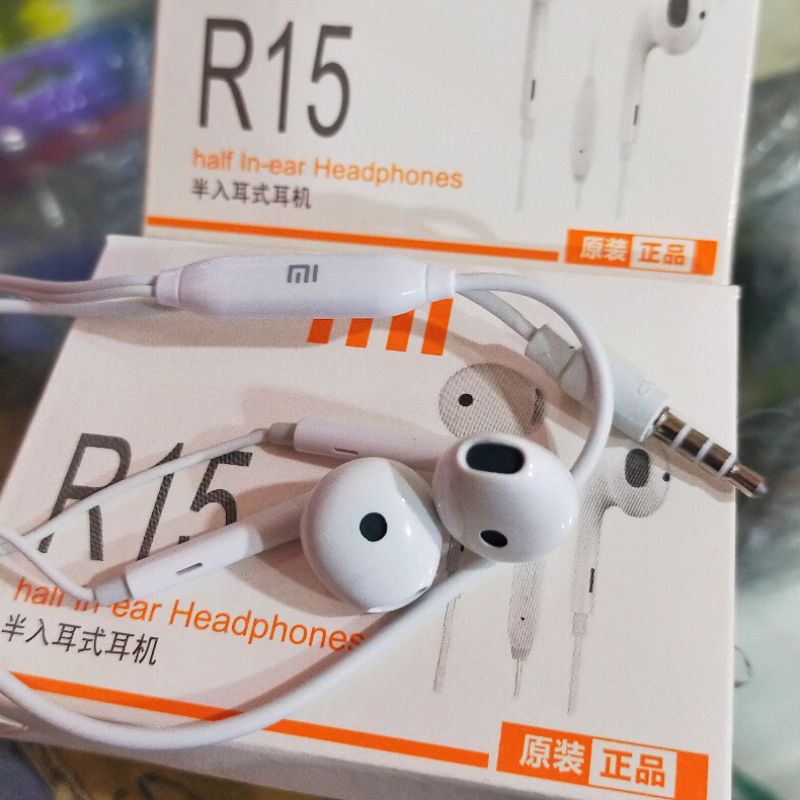 Headset Xiaomi HD Sound Bass Stereo Earphone Xiaomi Redmi 7 8 9 9A/9C/Note 4/4X/Note 5/5A/6 Pro/7 Pro/10A/10C (Xiaomi R-15)