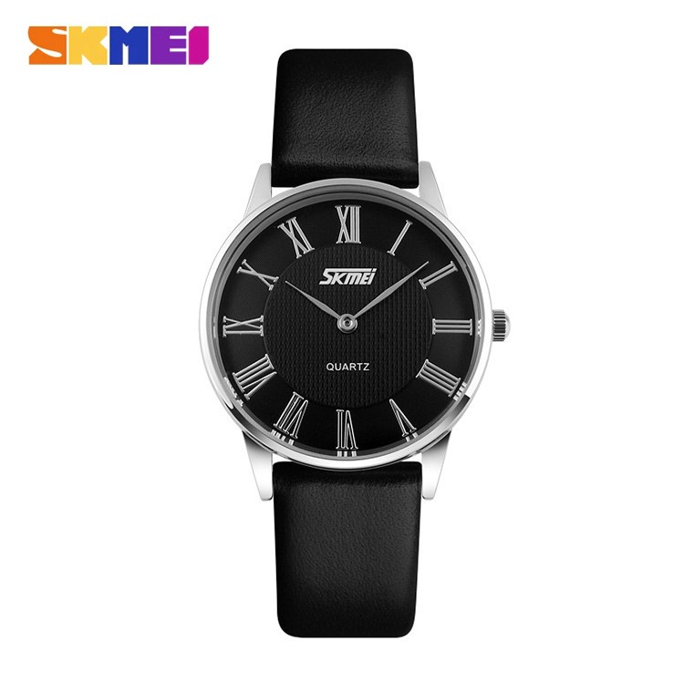 SKMEI 9092 Jam Tangan Pria Wanita Analog Tali Kulit WATCHKITE WKOS