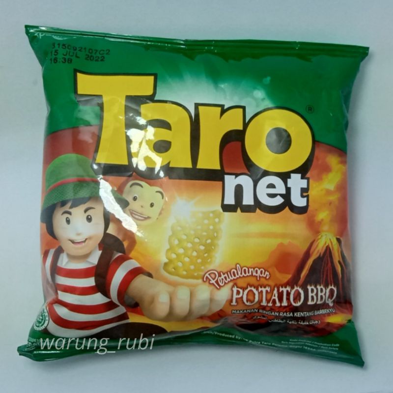 

Taro Net rasa Potato BBQ 9 gram, Harga 1pcs. Snack Chiki Jajanan Jadul Cemilan Makanan ringan Satuan Eceran Grosir 1 renceng(isi 10pcs), 1 dus(isi 60pcs) by warung_rubi