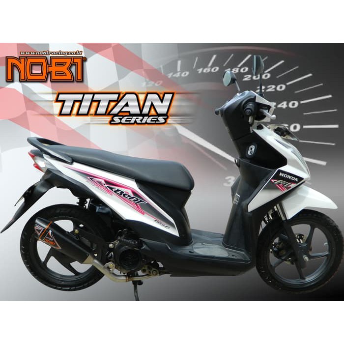 Knalpot Nobi /Nob1 titan series motor bebek- bebek sport-matic lengkap