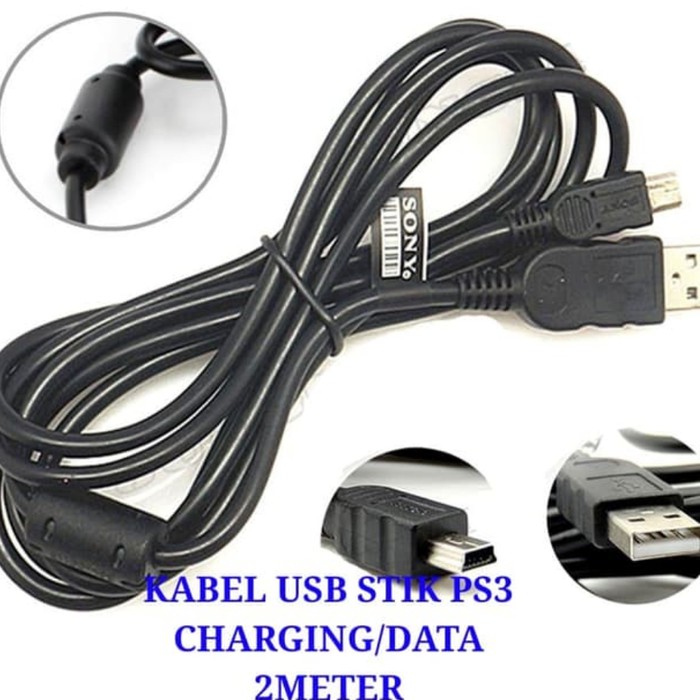 Jual Kabel USB charger Stik Stick Joystick PS3 ps 3 / PSP / PC VAIO