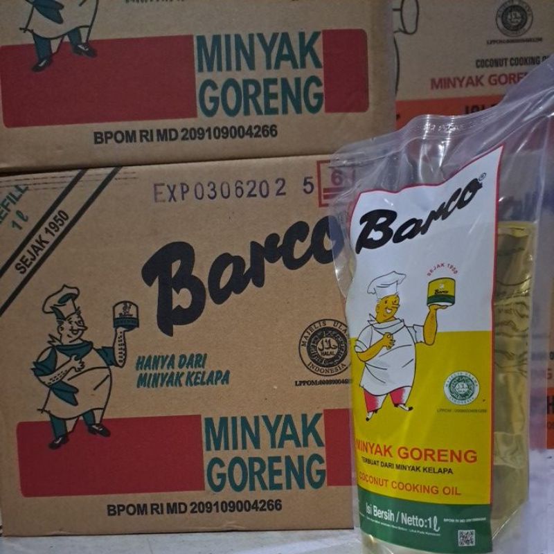 

minyak goreng barco 1ltr reffil. exp2027