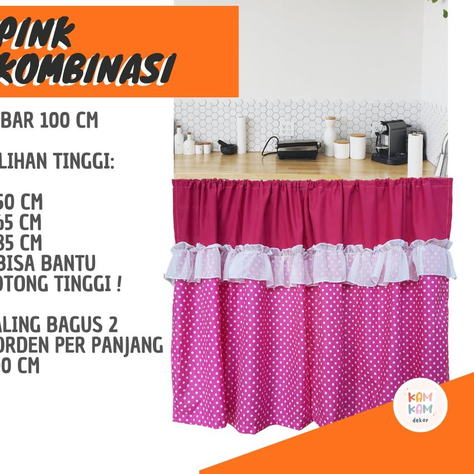 GORDEN KOLONG DAPUR MOTIF POLKADOT MURAH
