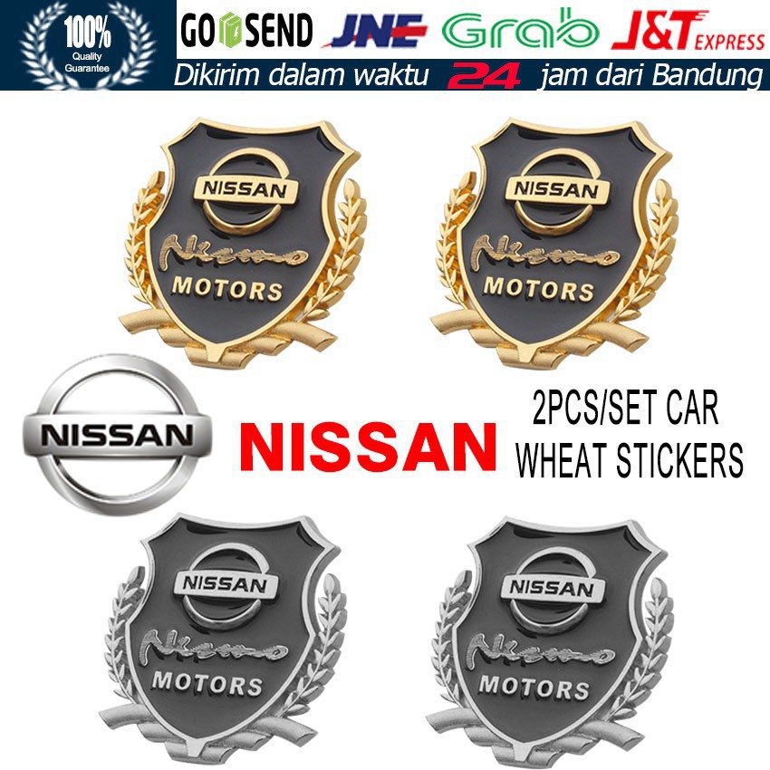 Beli 1 Gratis 1 3D Nissan MOTORS Car Logo Car Emblem Badge Decal Sticker Mobil Stiker Teana Serena