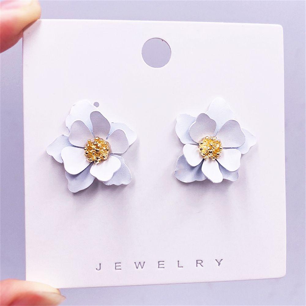 R-flower Stud earrings Perhiasan Aesthetic Murah womens Jewelry Anting Cewek Perhiasan Cat Semprot