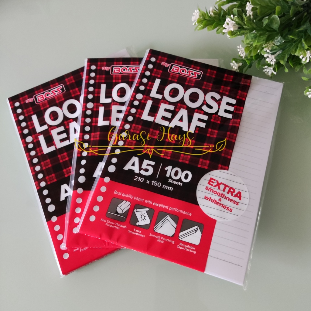 

Kertas Binder Loose Leaf Big Boss A5 100 sheets