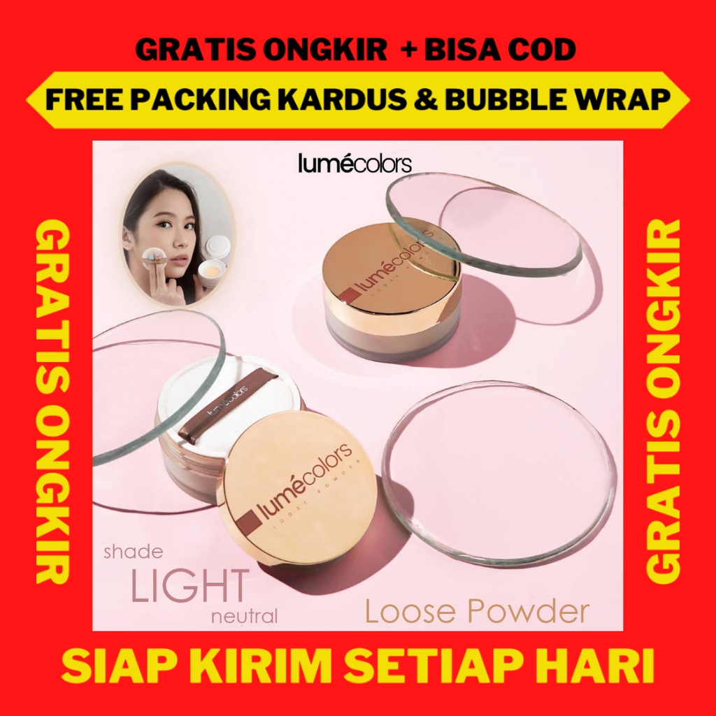 Loose Powder Lumecolors Light Neutral, Bedak Tabur Lumecolors Light Neutral, Lumecolors Official, Lu